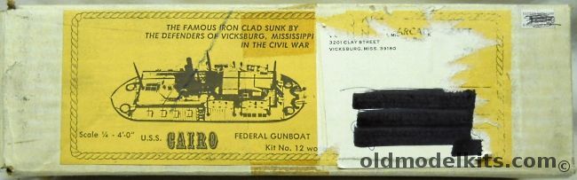 Arcadia-Craft 1/192 USS Cairo Federal Gunboat 1962 - (City Class), 12 plastic model kit